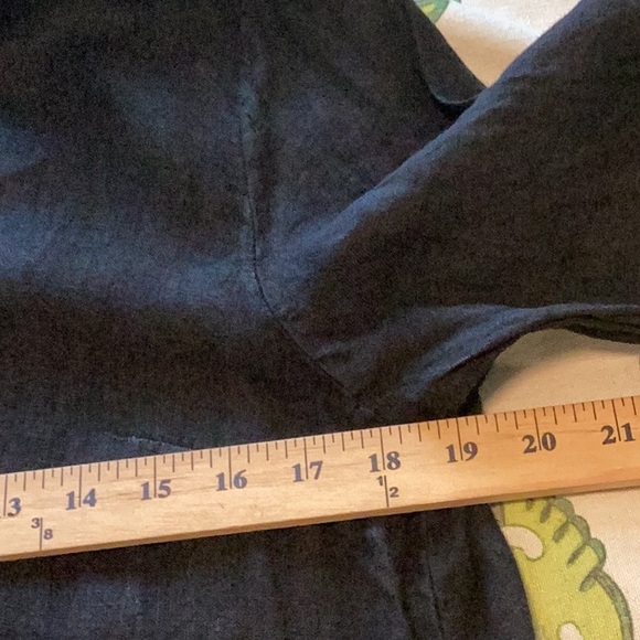 Meo Meli Chic Black Long Sleeve Linen Dress 8-10 - Picture 8 of 13